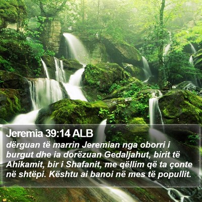 Jeremia 39:14 ALB Bible Verse Image