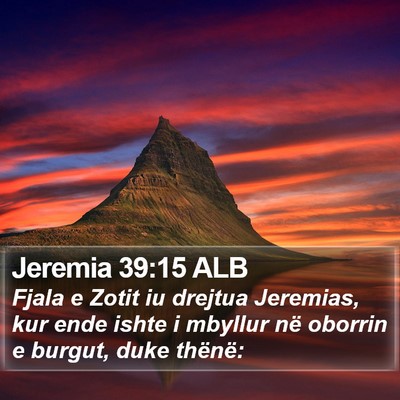 Jeremia 39:15 ALB Bible Verse Image