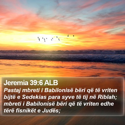 Jeremia 39:6 ALB Bible Verse Image