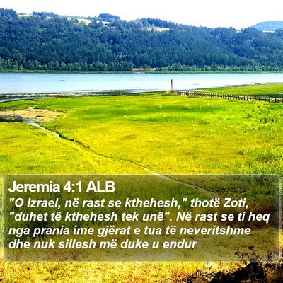 Jeremia 4:1 ALB Bible Verse Image