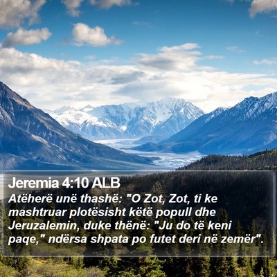 Jeremia 4:10 ALB Bible Verse Image