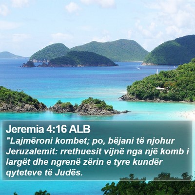 Jeremia 4:16 ALB Bible Verse Image