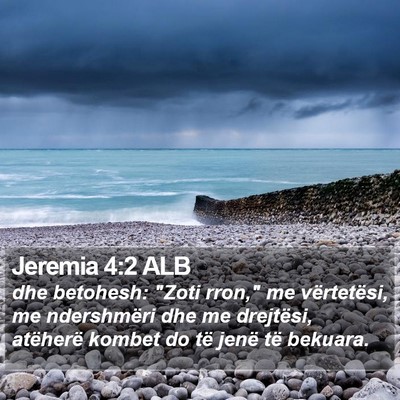 Jeremia 4:2 ALB Bible Verse Image