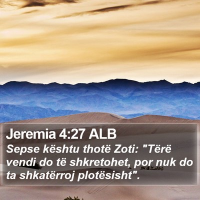 Jeremia 4:27 ALB Bible Verse Image