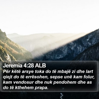 Jeremia 4:28 ALB Bible Verse Image