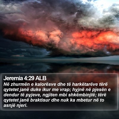 Jeremia 4:29 ALB Bible Verse Image