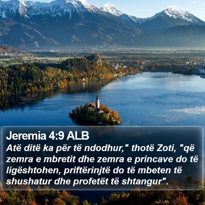 Jeremia 4:9 ALB Bible Verse Image