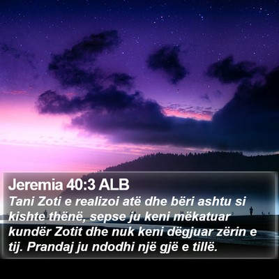 Jeremia 40:3 ALB Bible Verse Image