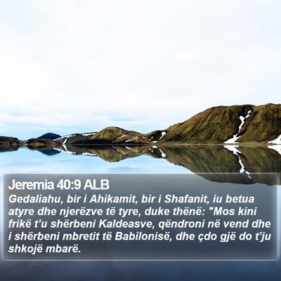 Jeremia 40:9 ALB Bible Verse Image