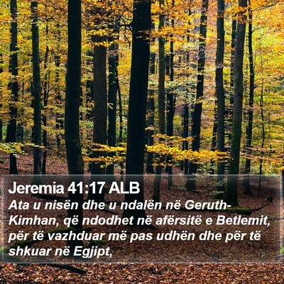 Jeremia 41:17 ALB Bible Verse Image