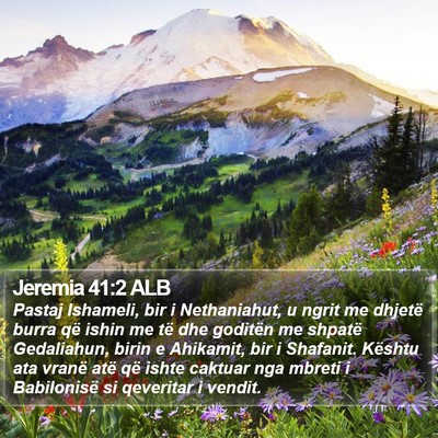 Jeremia 41:2 ALB Bible Verse Image