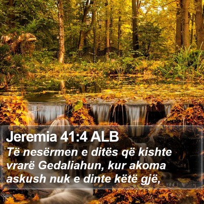 Jeremia 41:4 ALB Bible Verse Image