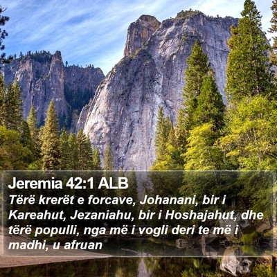 Jeremia 42:1 ALB Bible Verse Image