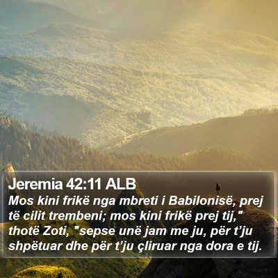 Jeremia 42:11 ALB Bible Verse Image