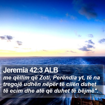 Jeremia 42:3 ALB Bible Verse Image
