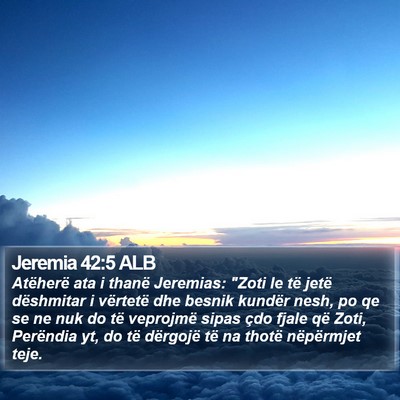 Jeremia 42:5 ALB Bible Verse Image