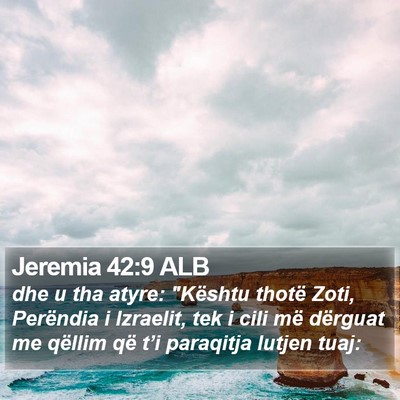 Jeremia 42:9 ALB Bible Verse Image