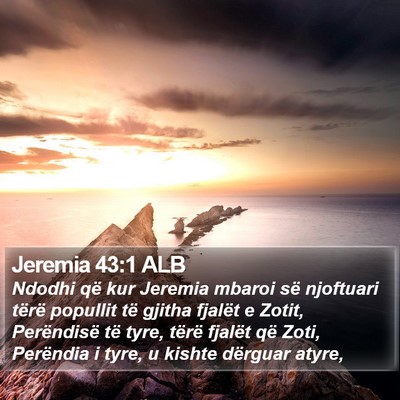 Jeremia 43:1 ALB Bible Verse Image