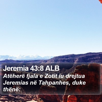 Jeremia 43:8 ALB Bible Verse Image
