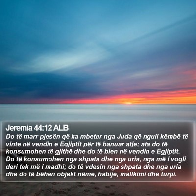 Jeremia 44:12 ALB Bible Verse Image