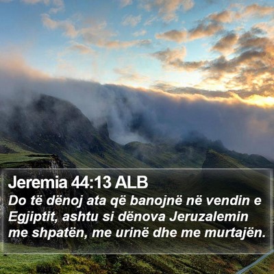 Jeremia 44:13 ALB Bible Verse Image