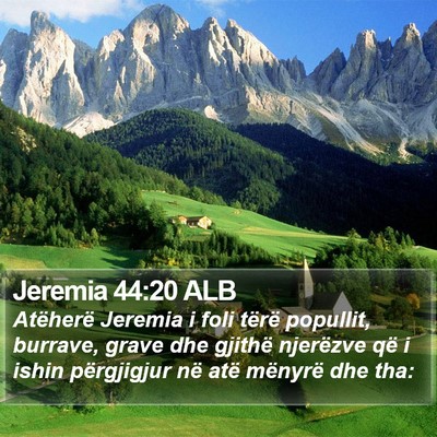 Jeremia 44:20 ALB Bible Verse Image