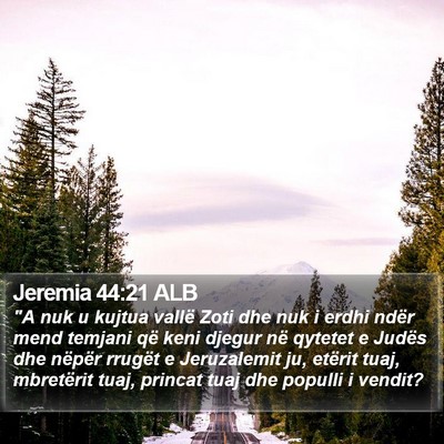 Jeremia 44:21 ALB Bible Verse Image