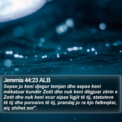 Jeremia 44:23 ALB Bible Verse Image