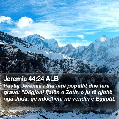 Jeremia 44:24 ALB Bible Verse Image