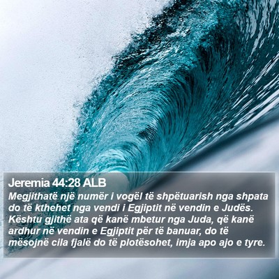 Jeremia 44:28 ALB Bible Verse Image