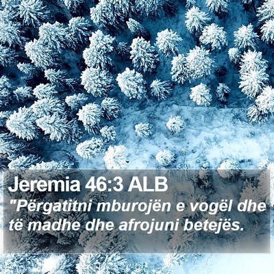 Jeremia 46:3 ALB Bible Verse Image
