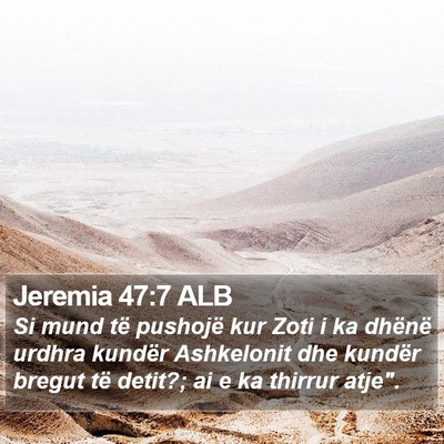 Jeremia 47:7 ALB Bible Verse Image