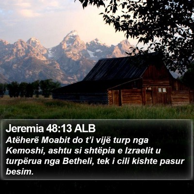 Jeremia 48:13 ALB Bible Verse Image