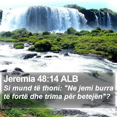 Jeremia 48:14 ALB Bible Verse Image