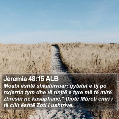 Jeremia 48:15 ALB Bible Verse Image
