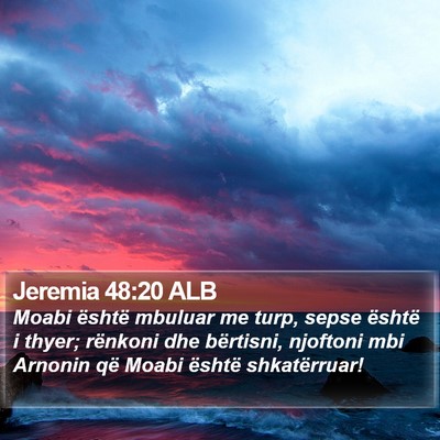 Jeremia 48:20 ALB Bible Verse Image