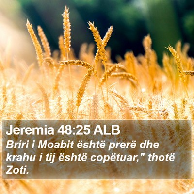 Jeremia 48:25 ALB Bible Verse Image