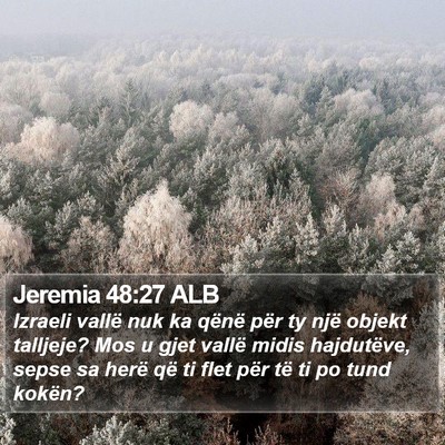 Jeremia 48:27 ALB Bible Verse Image