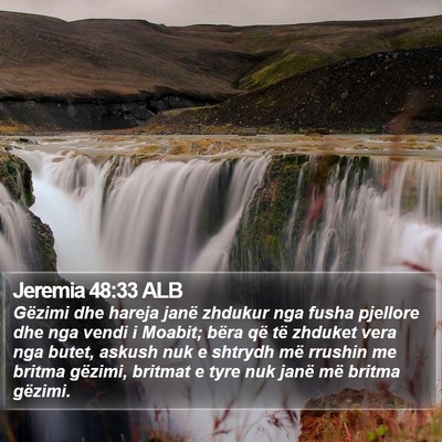 Jeremia 48:33 ALB Bible Verse Image