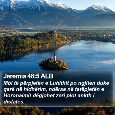 Jeremia 48:5 ALB Bible Verse Image