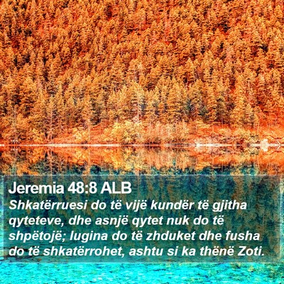 Jeremia 48:8 ALB Bible Verse Image