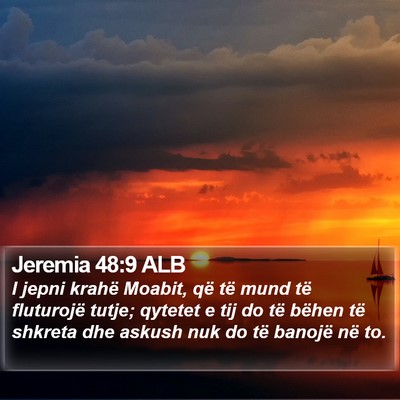 Jeremia 48:9 ALB Bible Verse Image