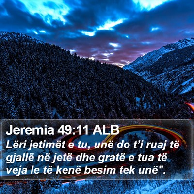Jeremia 49:11 ALB Bible Verse Image