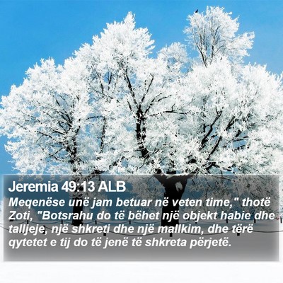 Jeremia 49:13 ALB Bible Verse Image