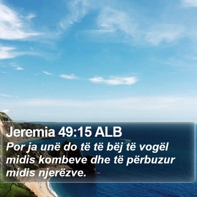 Jeremia 49:15 ALB Bible Verse Image