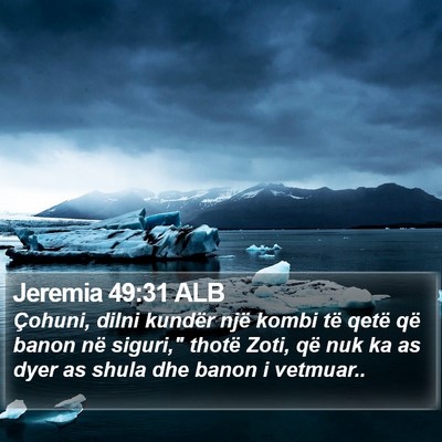 Jeremia 49:31 ALB Bible Verse Image