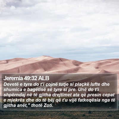 Jeremia 49:32 ALB Bible Verse Image