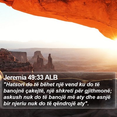 Jeremia 49:33 ALB Bible Verse Image