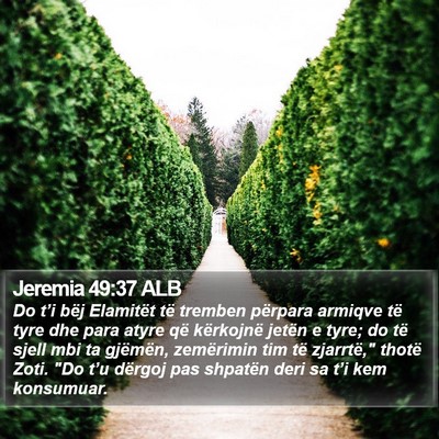 Jeremia 49:37 ALB Bible Verse Image