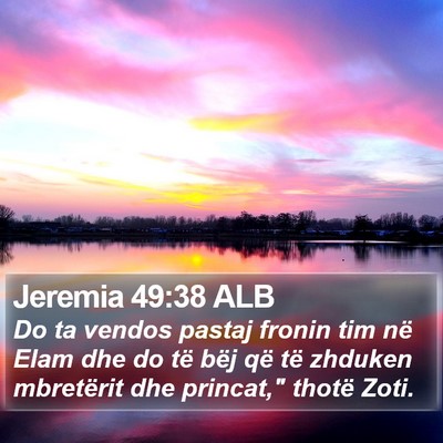 Jeremia 49:38 ALB Bible Verse Image